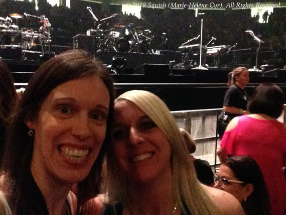 Marie-Hélène Cyr and Sandra Coussa at the Prudential Center, Newark, NJ, USA (April 7, 2018)